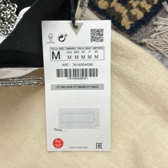 BNWT ZARA Crystal embellished bag crossbody. - Picture 8 of 8